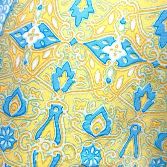 J. McLaughlin Split Neck Printed Stretch Tunic Top - Picture 8 of 10